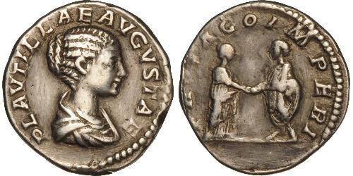 1 Denarius Römische Kaiserzeit (27BC-395) Silber Fulvia Plautilla (189-212)