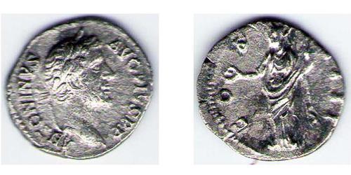 1 Denarius Römische Kaiserzeit (27BC-395) Silber Antoninus Pius  (86-161)