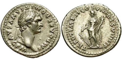 1 Denarius Römische Kaiserzeit (27BC-395) Silber Domitian  (51-96)