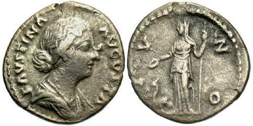 1 Denarius Römische Kaiserzeit (27BC-395) Silber Faustina II (130-175)