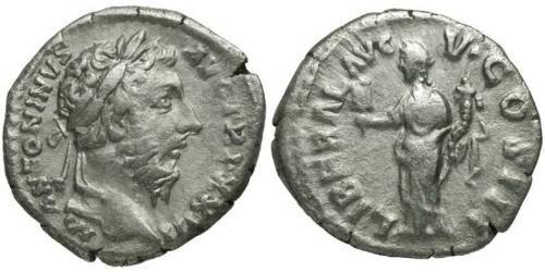 1 Denarius Römische Kaiserzeit (27BC-395) Silber Mark Aurel (121-180)