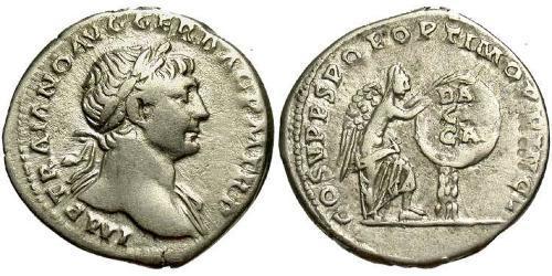 1 Denarius Römische Kaiserzeit (27BC-395) Silber Trajan (53-117)