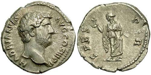 1 Denarius Römische Kaiserzeit (27BC-395) Silber Hadrian  (76 - 138) 