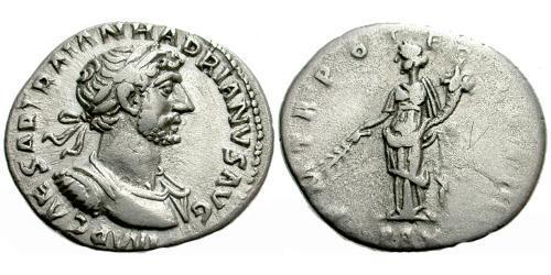 1 Denarius Römische Kaiserzeit (27BC-395) Silber Hadrian  (76 - 138) 