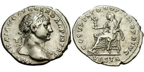 1 Denarius Römische Kaiserzeit (27BC-395) Silber Trajan (53-117)