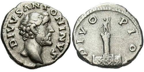 1 Denarius Römische Kaiserzeit (27BC-395) Silber Antoninus Pius  (86-161)