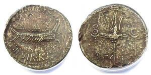 1 Denarius Römische Republik (509BC-27BC) Silber Marcus Antonius (83BC-30BC)