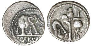 1 Denarius Römische Republik (509BC-27BC) Silber Iulius Caesar (100BC- 44 BC)