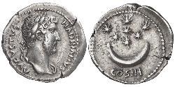 1 Denarius Roman Empire (27BC-395) Silver Hadrian  (76 - 138) 