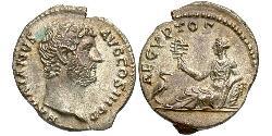 1 Denarius Roman Empire (27BC-395) Silver Hadrian  (76 - 138) 