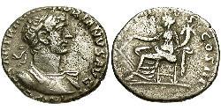 1 Denarius Roman Empire (27BC-395) Silver Hadrian  (76 - 138) 