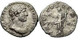 1 Denarius Roman Empire (27BC-395) Silver Hadrian  (76 - 138) 