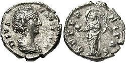 1 Denarius Roman Empire (27BC-395) Silver Faustina I (105-141)