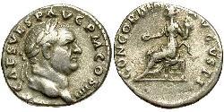 1 Denarius Roman Empire (27BC-395) Silver Vespasian (9-79)