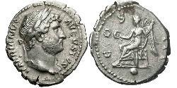 1 Denarius Roman Empire (27BC-395) Silver Hadrian  (76 - 138) 