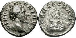 1 Denarius Roman Empire (27BC-395) Silver Antoninus Pius  (86-161)