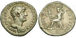 1 Denarius Roman Empire (27BC-395) Silver Hadrian  (76 - 138) 