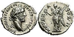 1 Denarius Roman Empire (27BC-395) Silver Antoninus Pius  (86-161)
