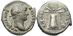 1 Denarius Roman Empire (27BC-395) Silver Hadrian  (76 - 138) 