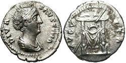 1 Denarius Roman Empire (27BC-395) Silver Faustina I (105-141)