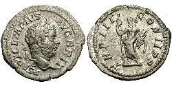 1 Denarius Roman Empire (27BC-395) Silver Geta (189-211)