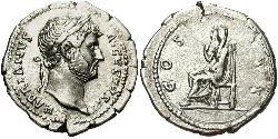 1 Denarius Roman Empire (27BC-395) Silver Hadrian  (76 - 138) 