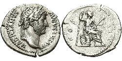 1 Denarius Roman Empire (27BC-395) Silver Hadrian  (76 - 138) 