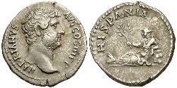 1 Denarius Roman Empire (27BC-395) Silver Hadrian  (76 - 138) 
