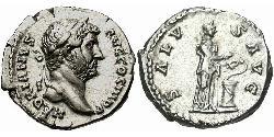 1 Denarius Roman Empire (27BC-395) Silver Hadrian  (76 - 138) 