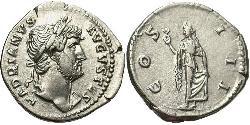 1 Denarius Roman Empire (27BC-395) Silver Hadrian  (76 - 138) 