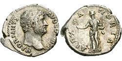 1 Denarius Roman Empire (27BC-395) Silver Hadrian  (76 - 138) 