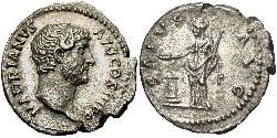 1 Denarius Roman Empire (27BC-395) Silver Hadrian  (76 - 138) 