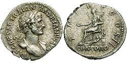 1 Denarius Roman Empire (27BC-395) Silver Hadrian  (76 - 138) 