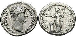1 Denarius Roman Empire (27BC-395) Silver Hadrian  (76 - 138) 