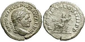 1 Denarius Roman Empire (27BC-395) Silver Caracalla (188-217)