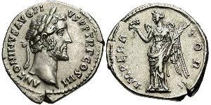 1 Denarius Roman Empire (27BC-395) Silver Antoninus Pius  (86-161)