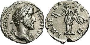 1 Denarius Roman Empire (27BC-395) Silver Antoninus Pius  (86-161)
