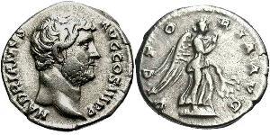 1 Denarius Roman Empire (27BC-395) Silver Hadrian  (76 - 138) 
