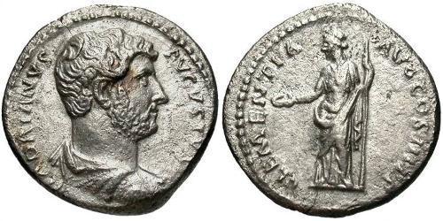1 Denarius Roman Empire (27BC-395) Silver Hadrian  (76 - 138) 