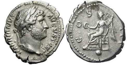 1 Denarius Roman Empire (27BC-395) Silver Hadrian  (76 - 138) 