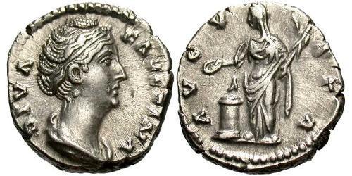 1 Denarius Roman Empire (27BC-395) Silver Faustina I (105-141)
