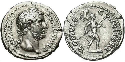 1 Denarius Roman Empire (27BC-395) Silver Hadrian  (76 - 138) 