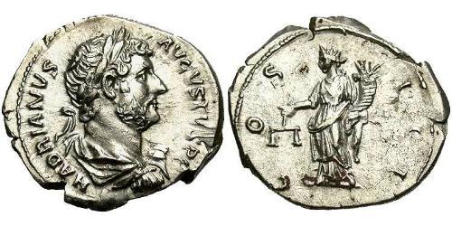 1 Denarius Roman Empire (27BC-395) Silver Hadrian  (76 - 138) 