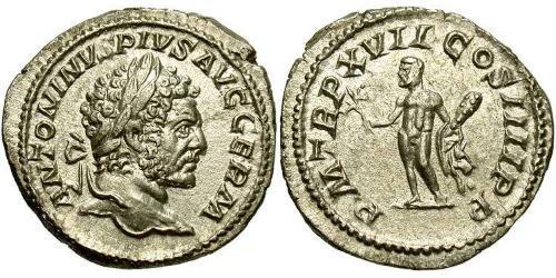 1 Denarius Roman Empire (27BC-395) Silver Caracalla (188-217)