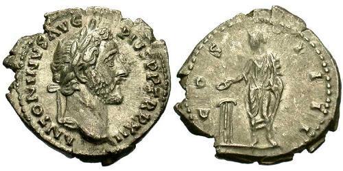 1 Denarius Roman Empire (27BC-395) Silver Antoninus Pius  (86-161)