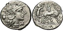 1 Denarius Roman Republic (509BC-27BC) Silver Sextus Pompey (67BC-35BC)