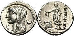 1 Denarius 罗马共和国 (509 BC - 27 BC) 銀 