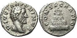 1 Denarius 羅馬帝國 銀 Antoninus Pius  (86-161)