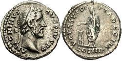 1 Denarius 羅馬帝國 銀 Antoninus Pius  (86-161)