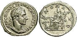1 Denarius 羅馬帝國 銀 马克里努斯